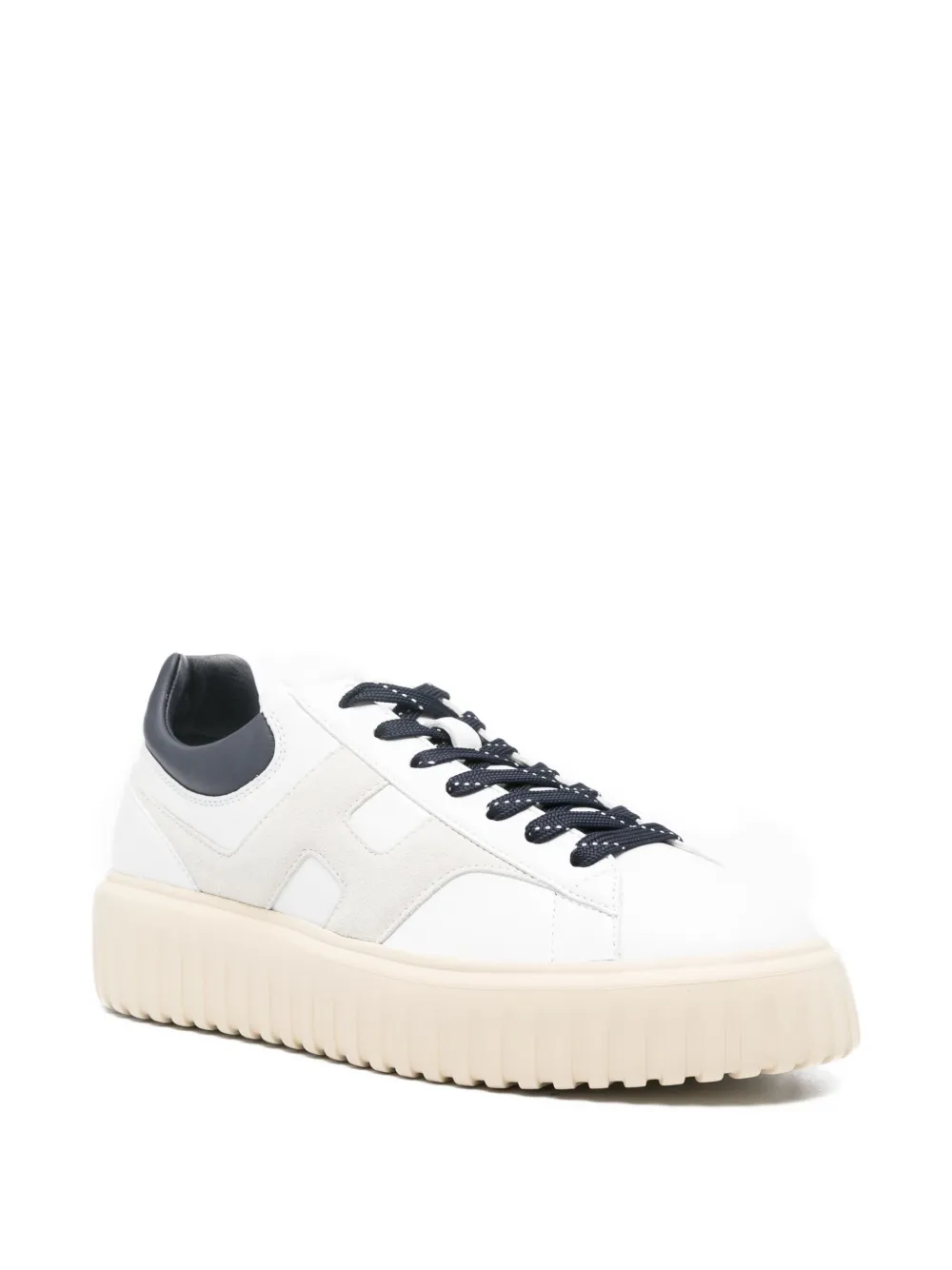 Hogan platform leather lace-up sneakers White