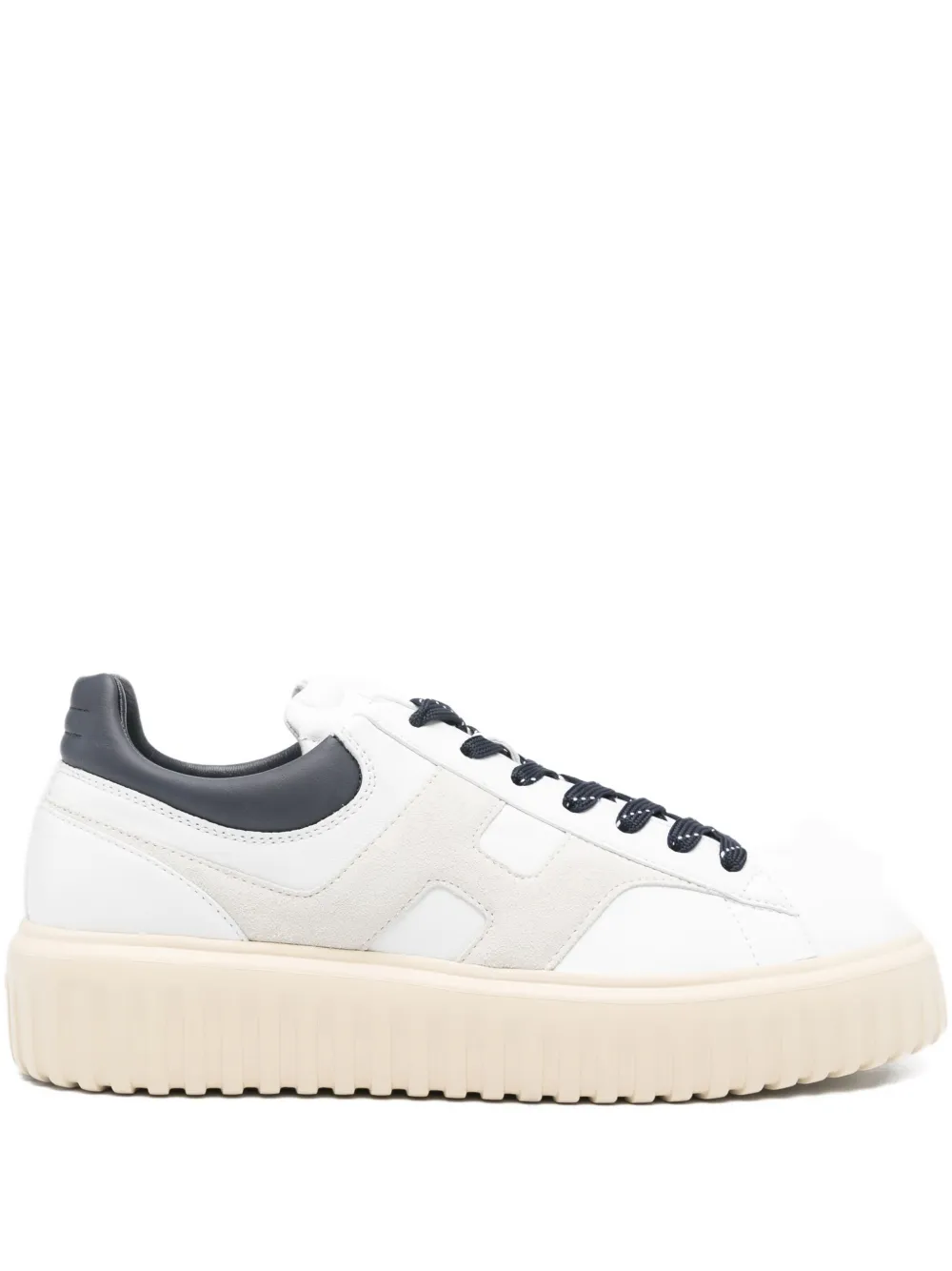 Hogan platform leather lace-up sneakers White