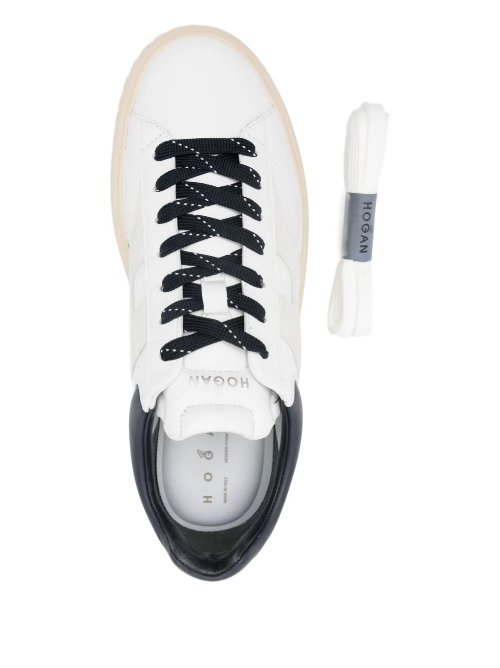 Hogan platform leather lace-up sneakers White