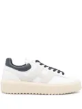 Hogan platform leather lace-up sneakers - White