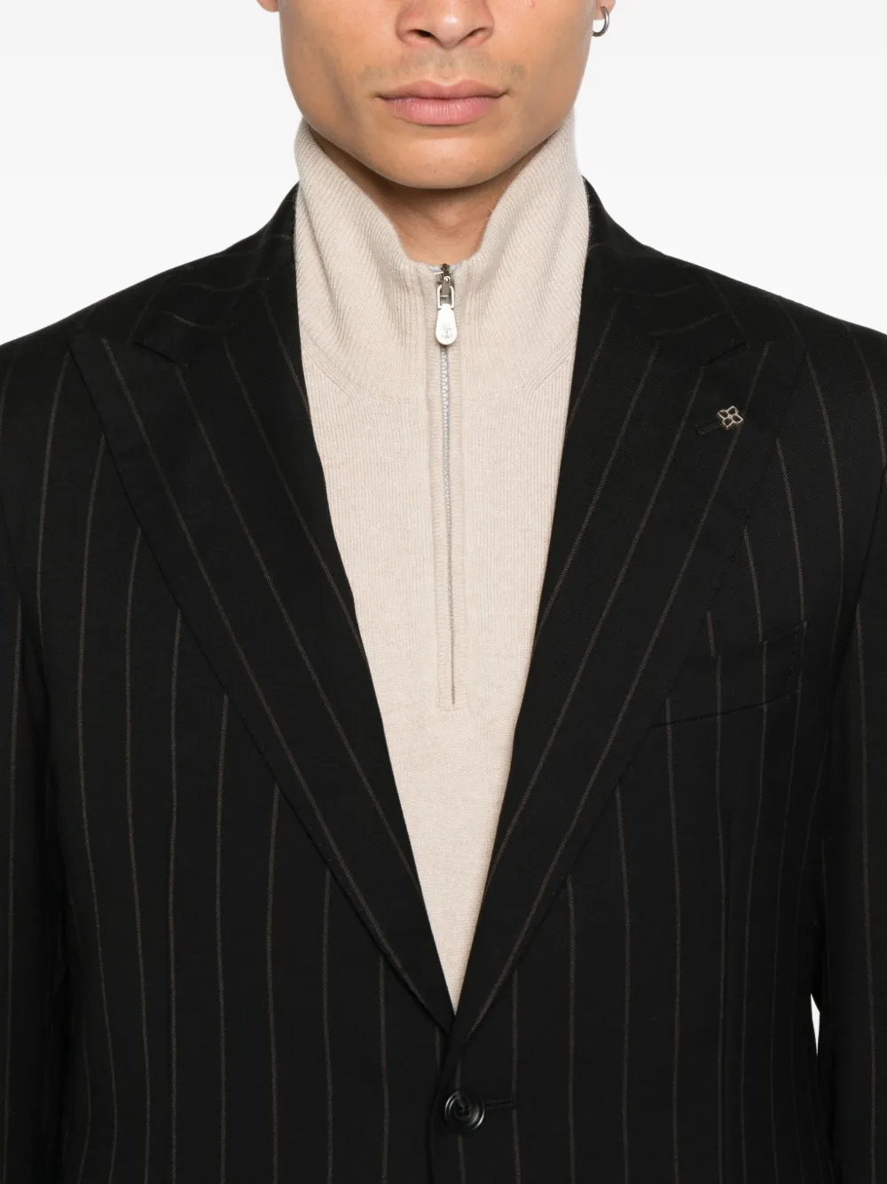 Tagliatore Pak met krijtstreep Zwart