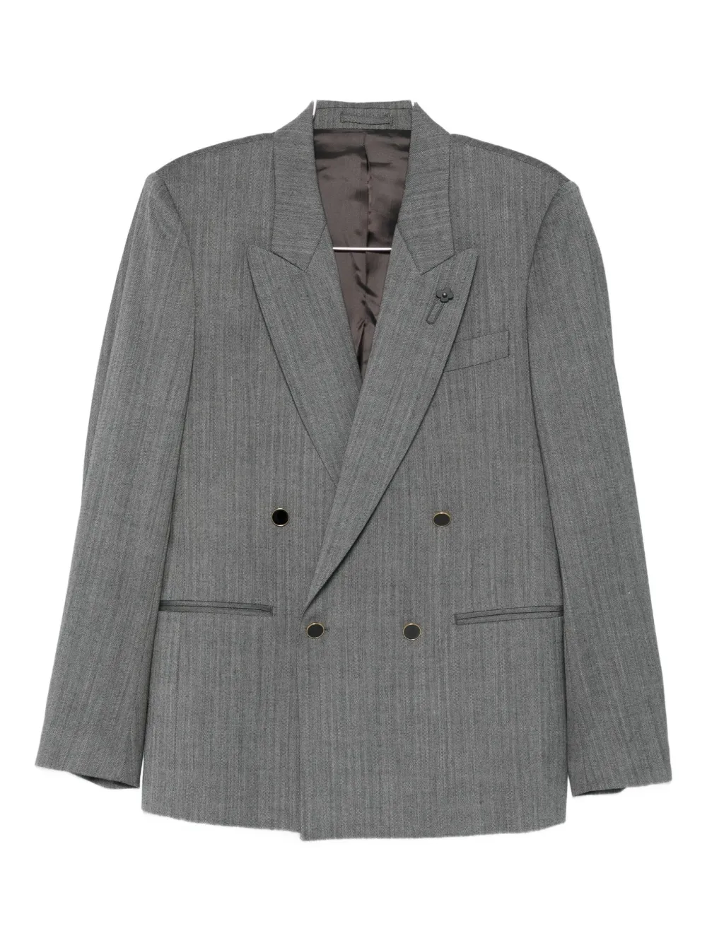 Lardini double-breasted jacket | Grey | Image 1