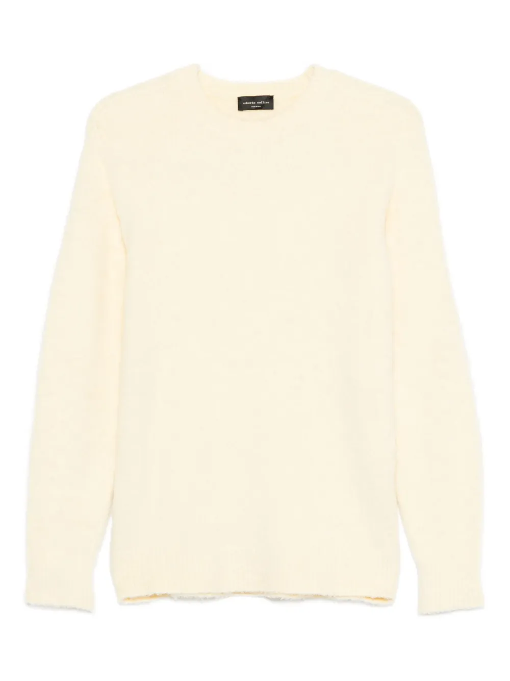 Roberto Collina suéter con cuello redondo y bordes deshilachados | neutro | Image 1