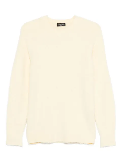 Roberto Collina frayed-edge crew-neck sweater