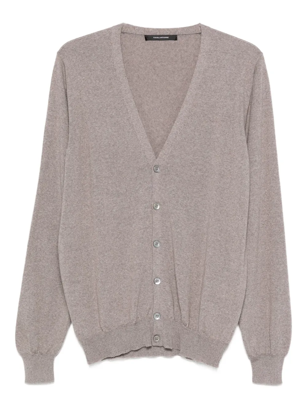 Tagliatore V-neck buttoned cardigan | Neutrals | Image 1