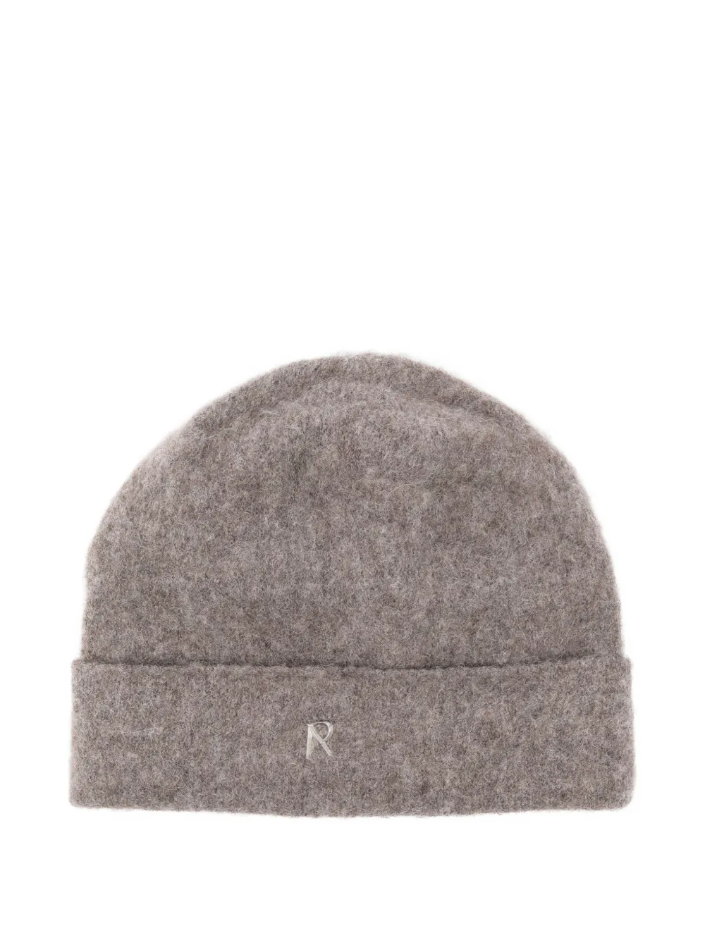 Represent initial-logo beanie hat - Grigio