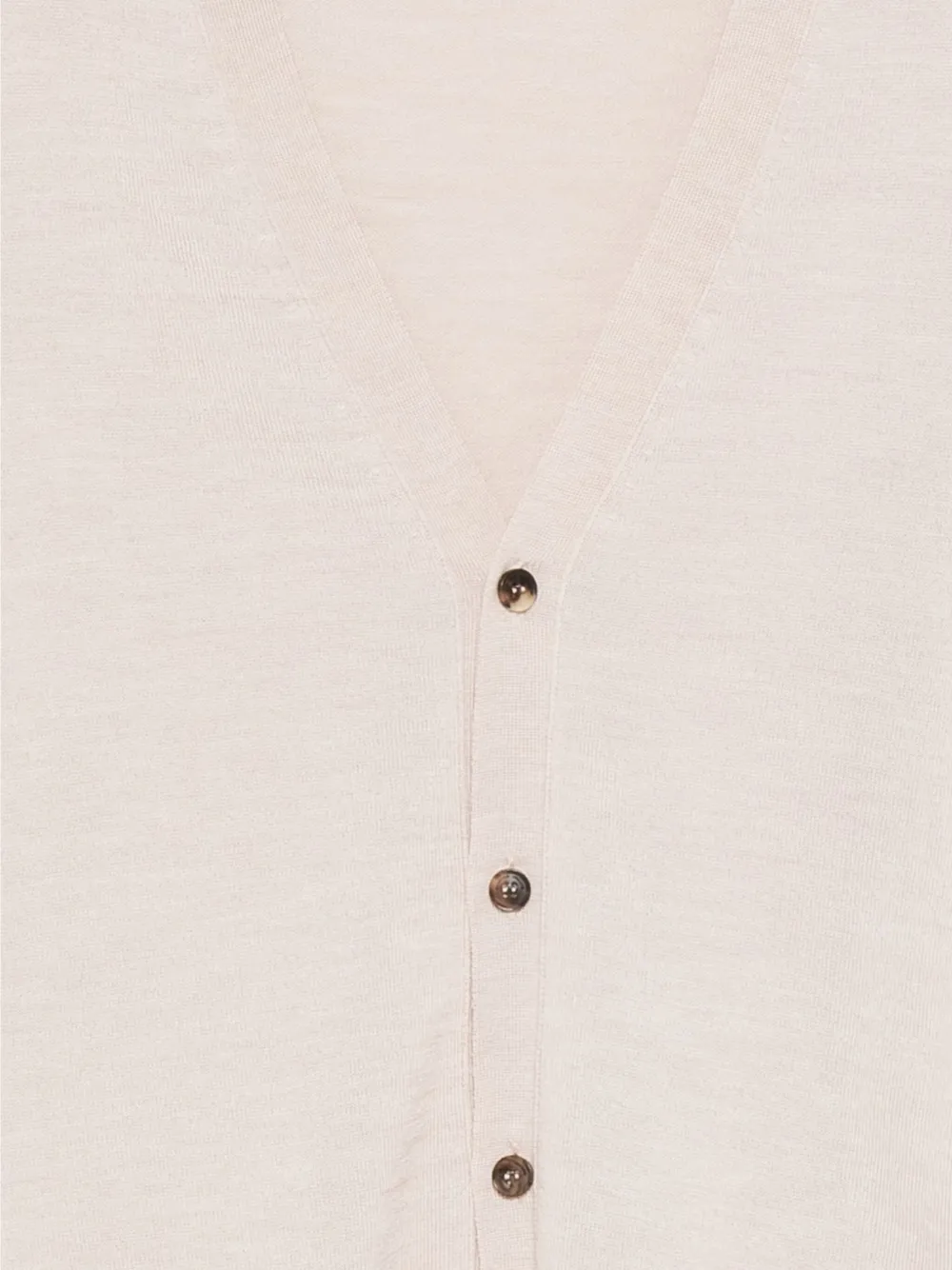 Roberto Collina Vest met zak en knoop Beige