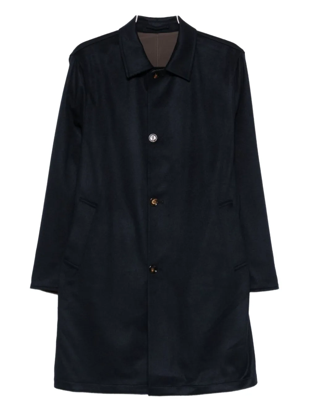 Kired button-fastening wool coat | Black | Image 1
