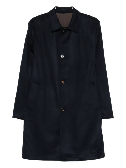 Kired button-fastening wool coat