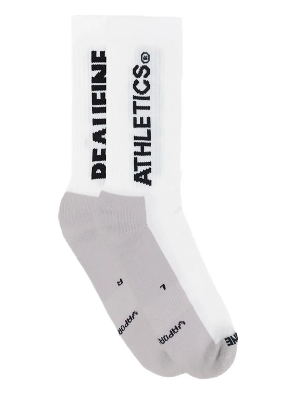 Peaufine Athletics logo-detail ribbed socks | White | Image 1