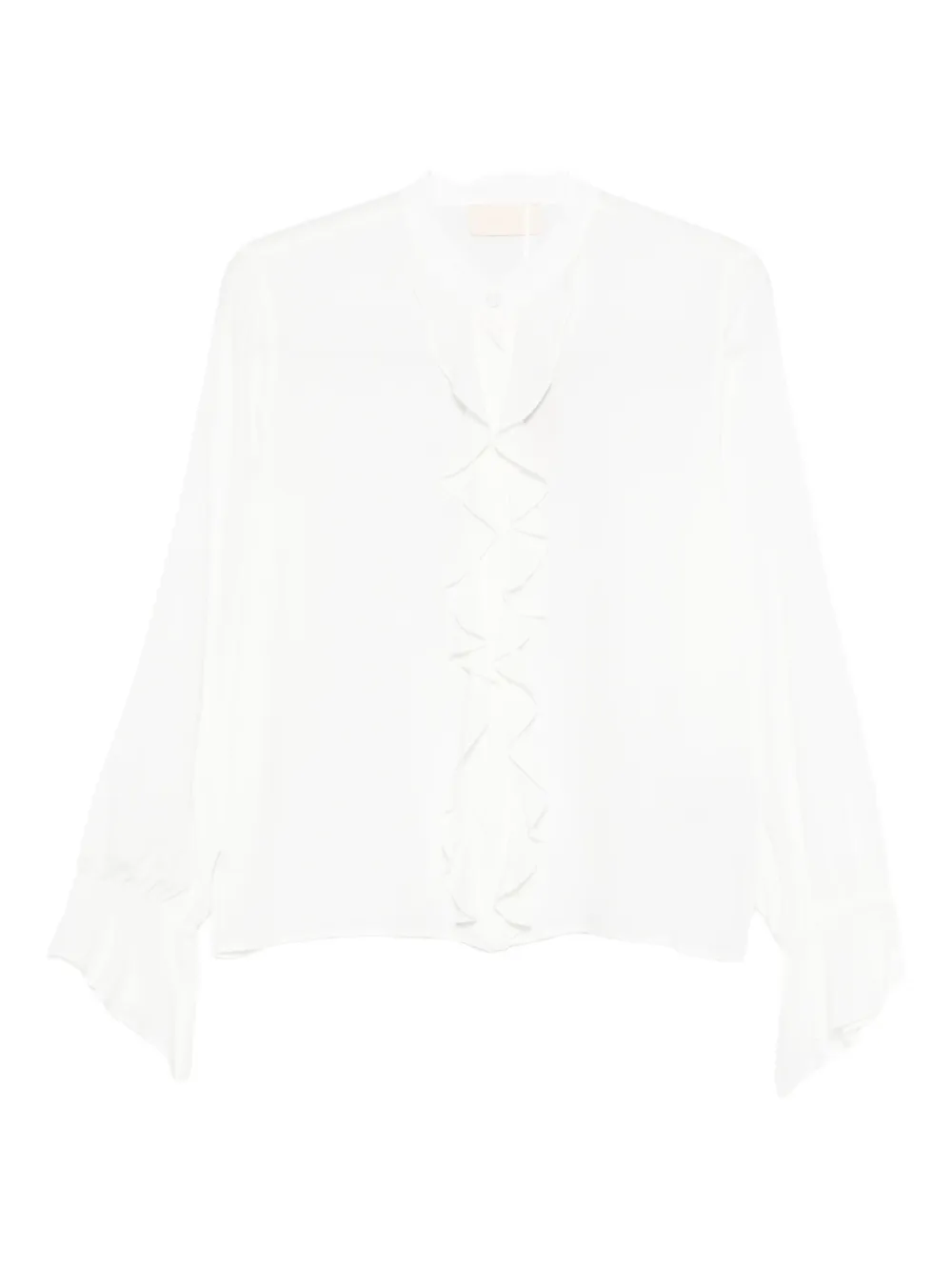 ruffle-detail blouse