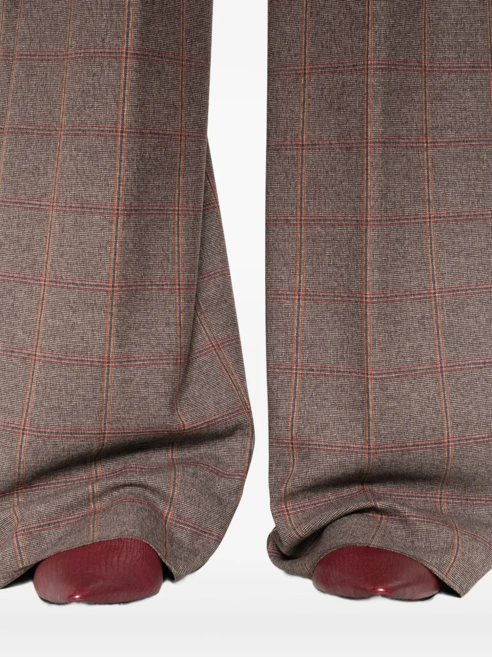 I BLUES Geruite broek Bruin