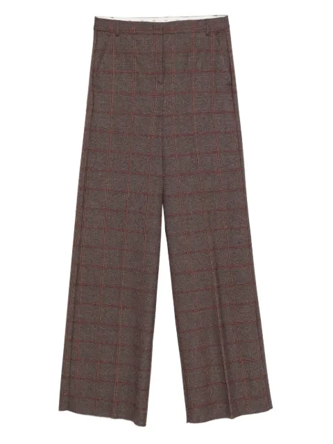 I BLUES checked wide-leg trousers