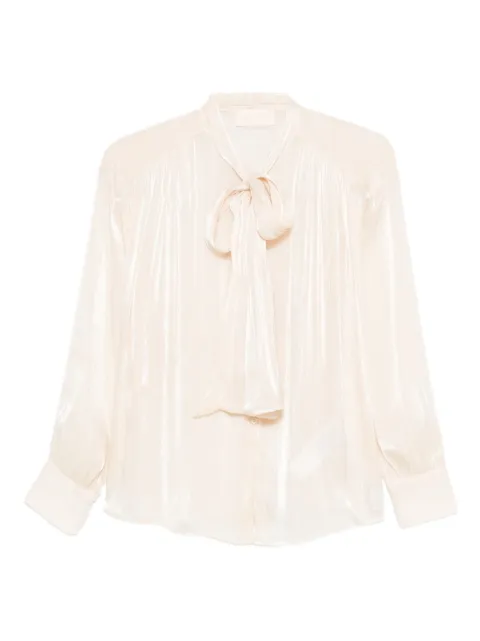I BLUES pleated bow blouse