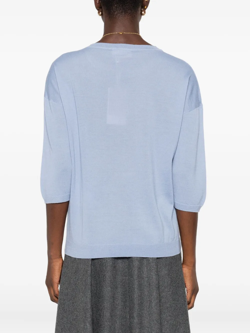 Iblues Notable Short-sleeve Wool T-shirt In Blue