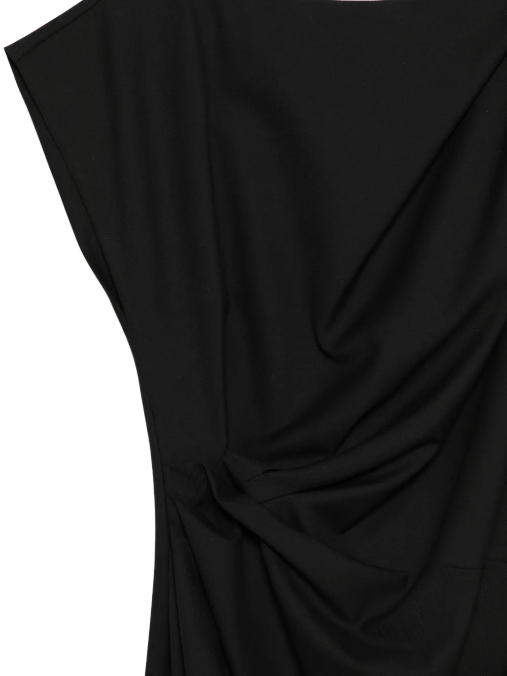 Iblues Draped Midi Dress In Black