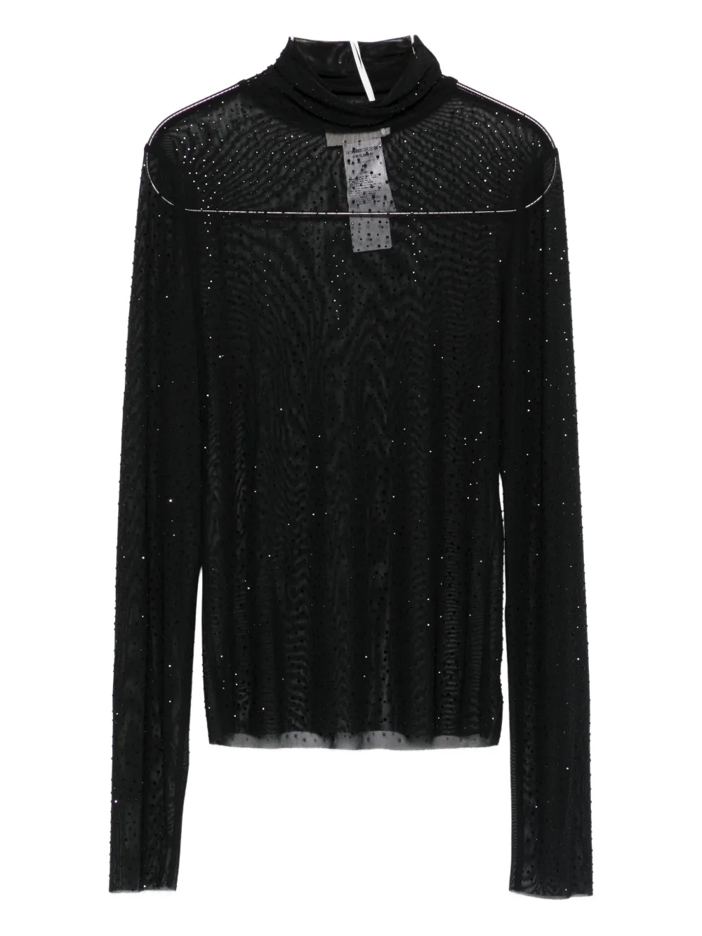 I BLUES embellished high-neck top | Black | Image 1