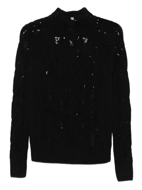 Ermanno Scervino sequin-embellished cable-knit jumper