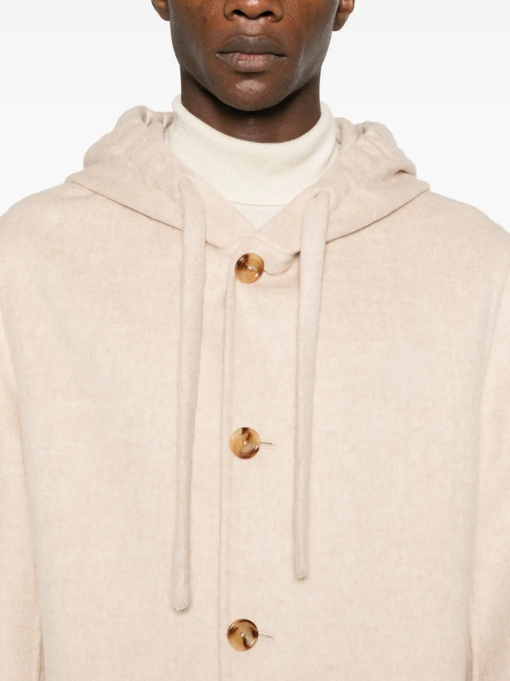 Lardini Jas met capuchon Beige