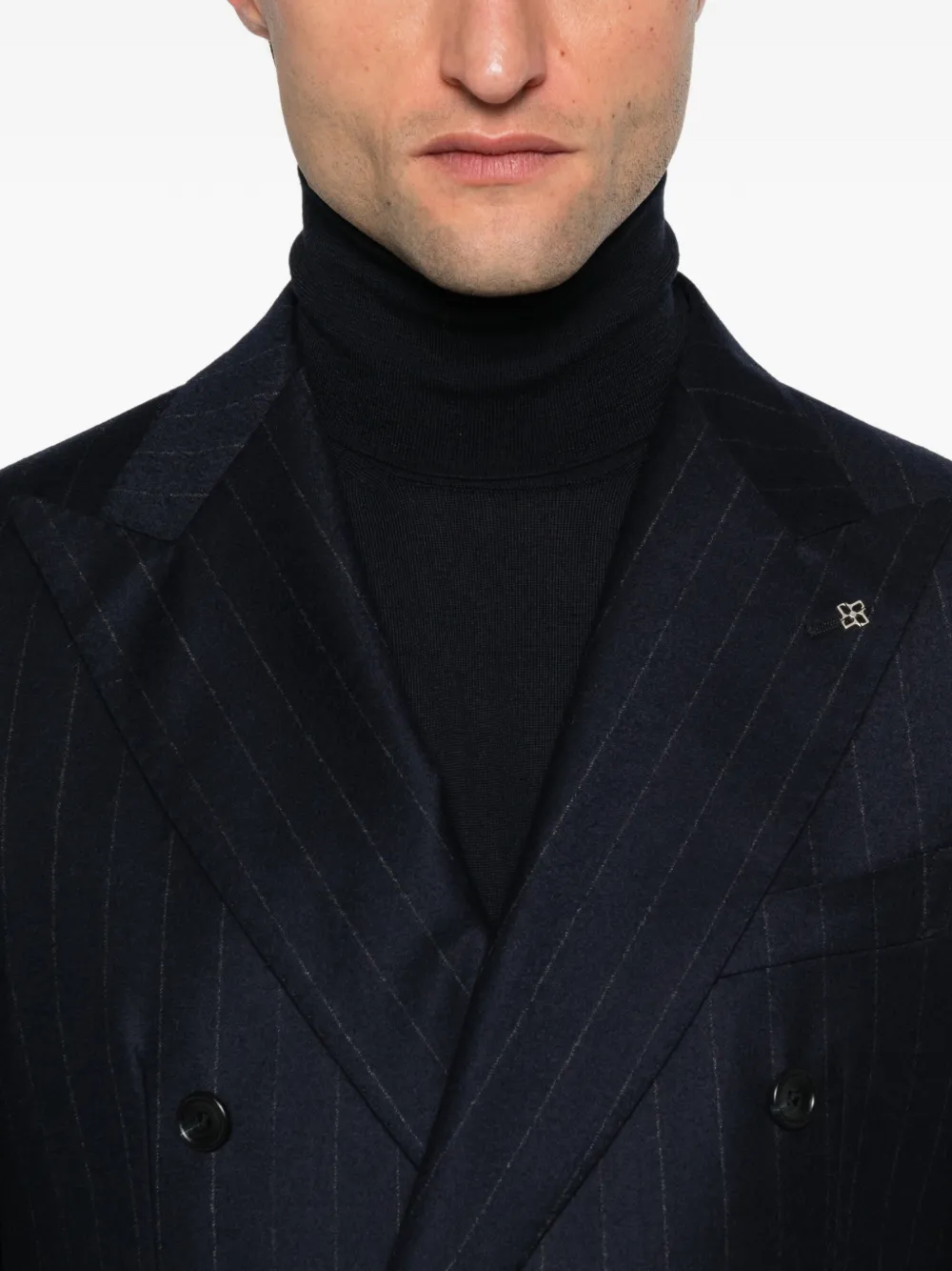 Tagliatore Rok met krijtstreep Blauw