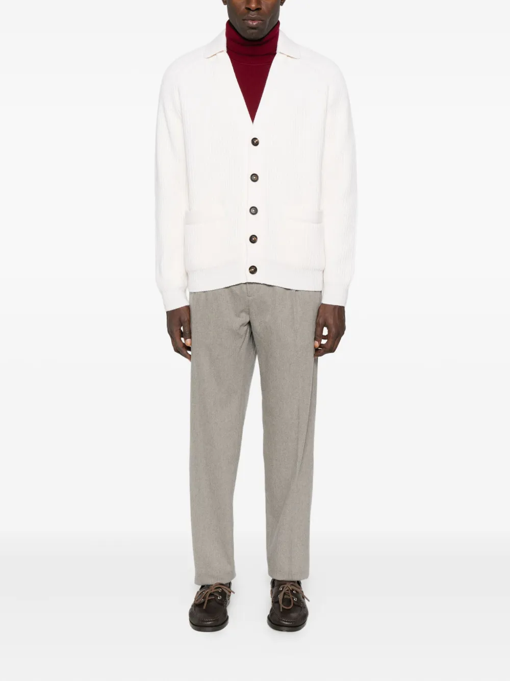 Eleventy pleated drawstring trousers - Grijs