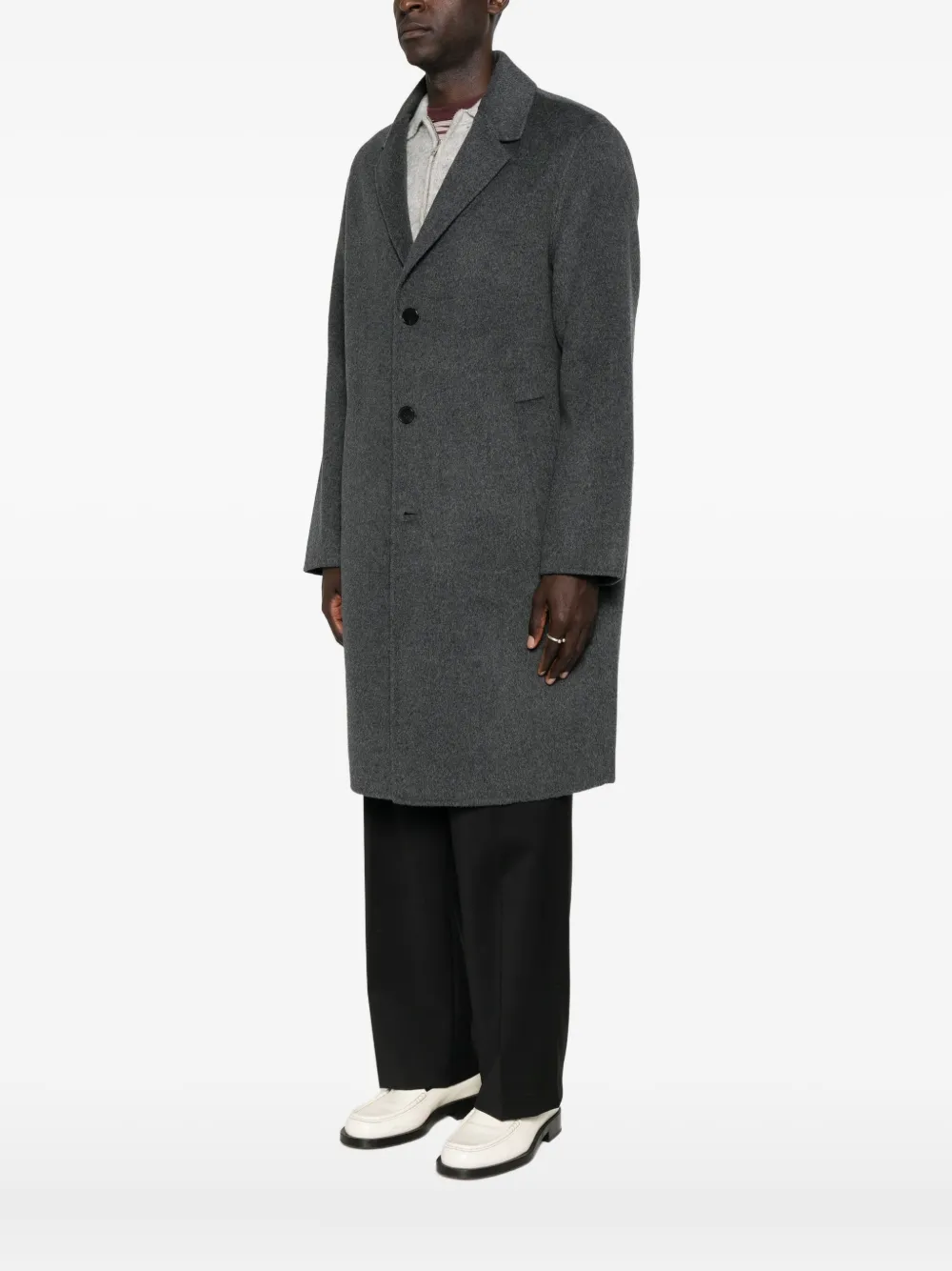 Amaranto Single-breasted Coat In Animal Print