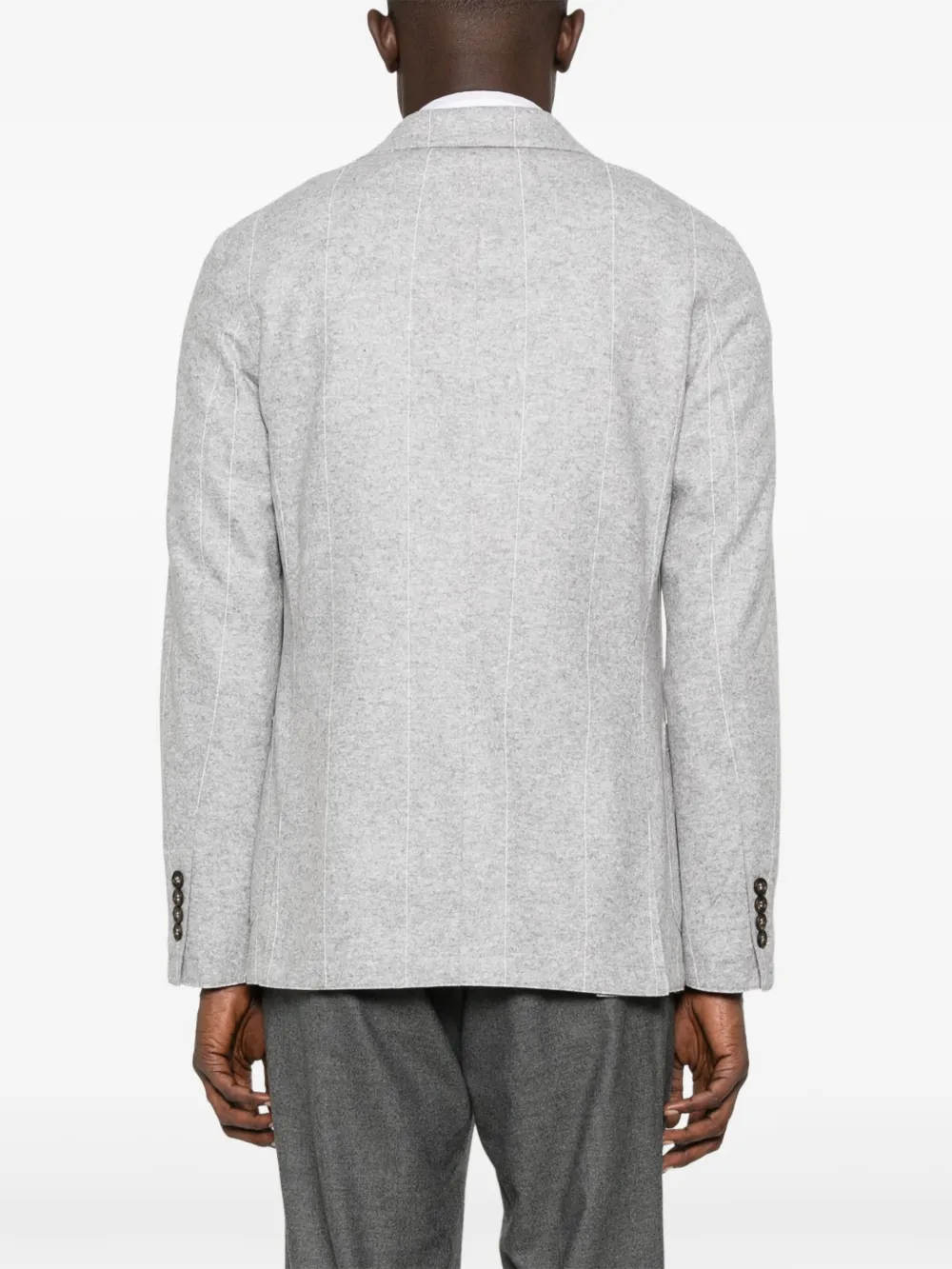 Eleventy Pinstripe Single-breasted Blazer In Gray