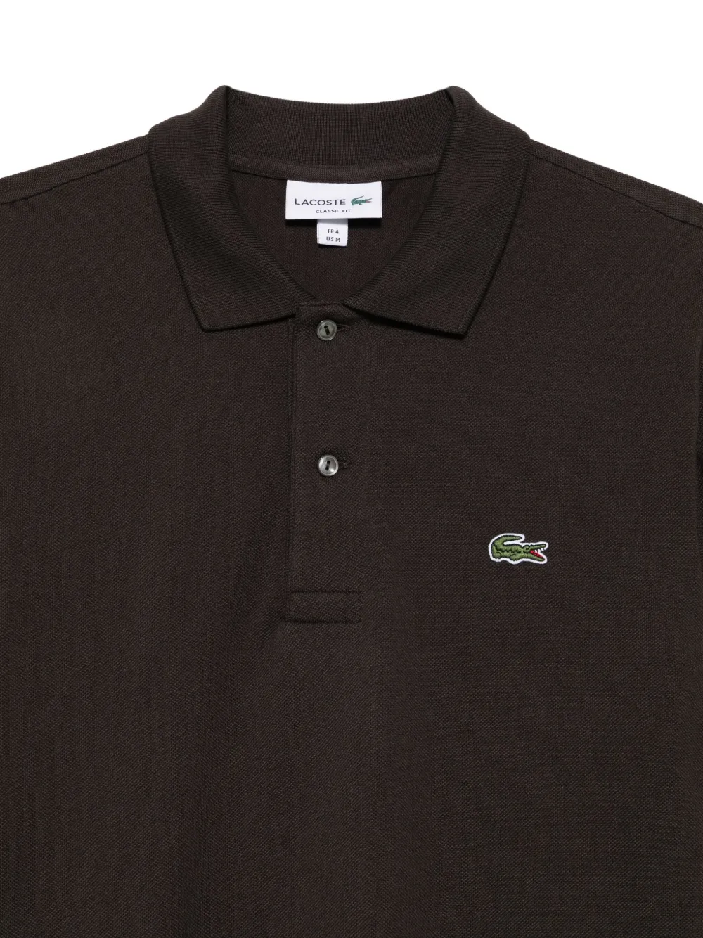 Lacoste Poloshirt met lange mouwen Bruin