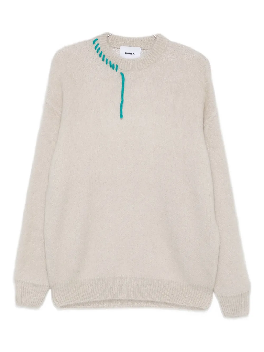 Bonsai embroidered yarn-detail sweater - Toni neutri