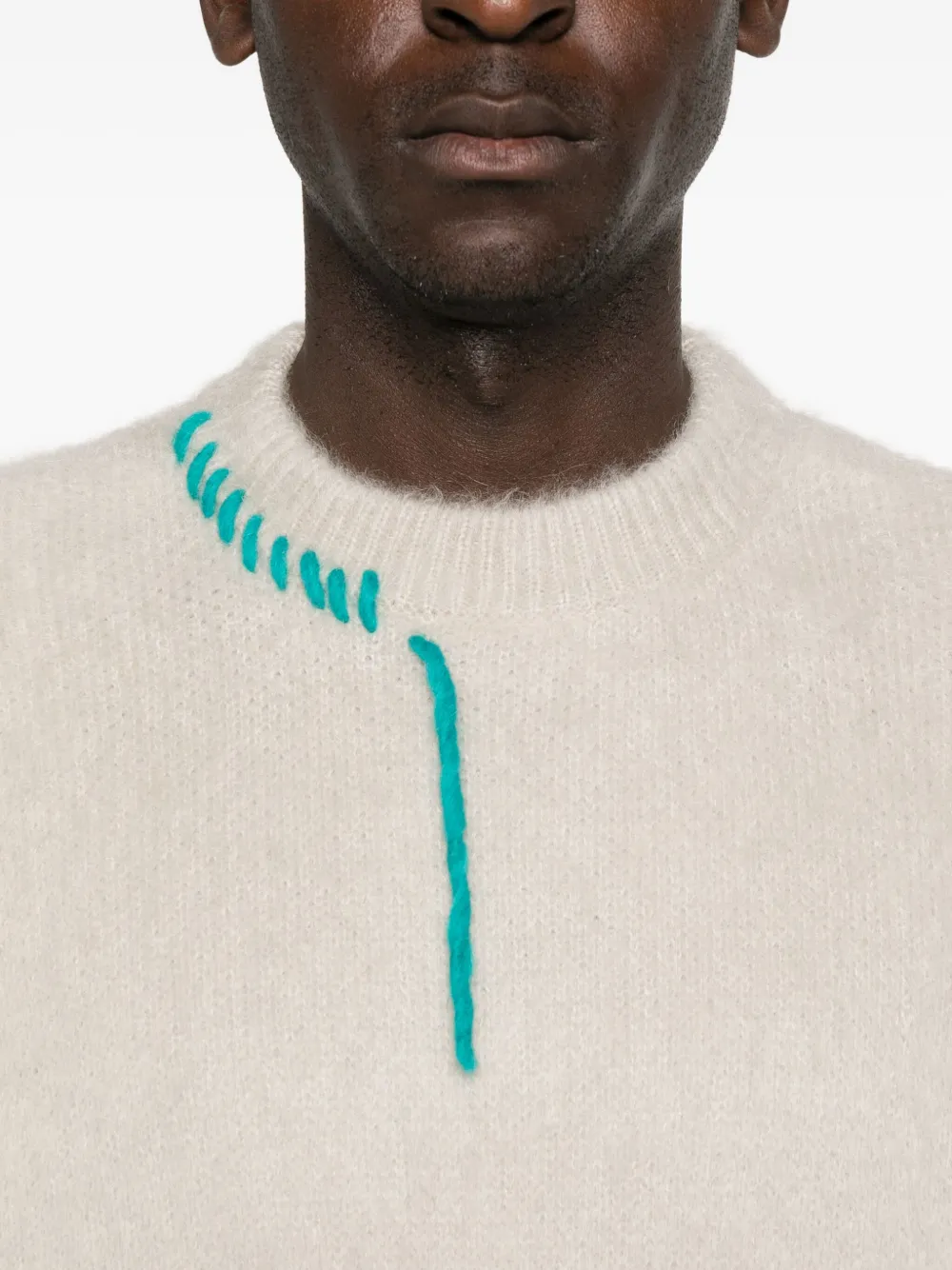 Bonsai Trui met borduurwerk Beige