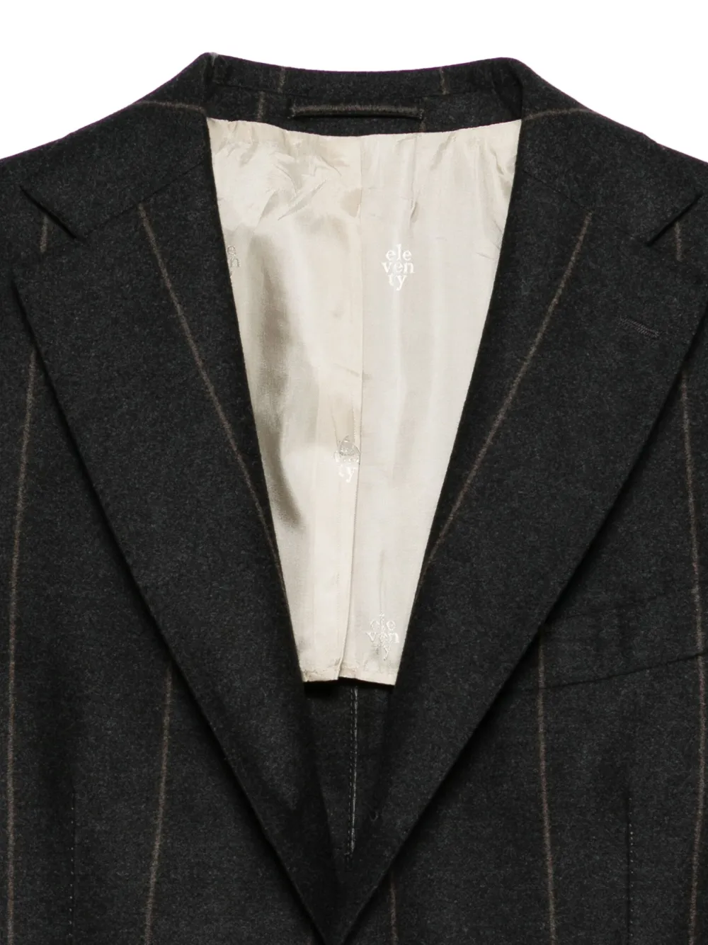 Eleventy Gestreepte blazer Zwart