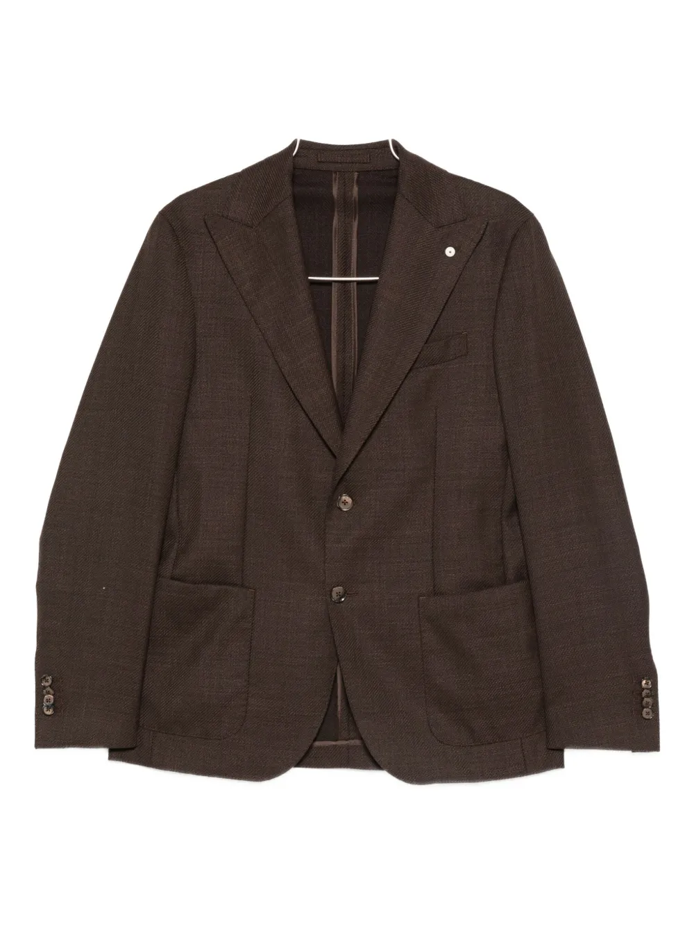 LUIGI BIANCHI MANTOVA button-fastening blazer | Brown | Image 1