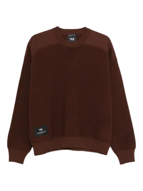 Y-3 ribbed-knit crew-neck sweater