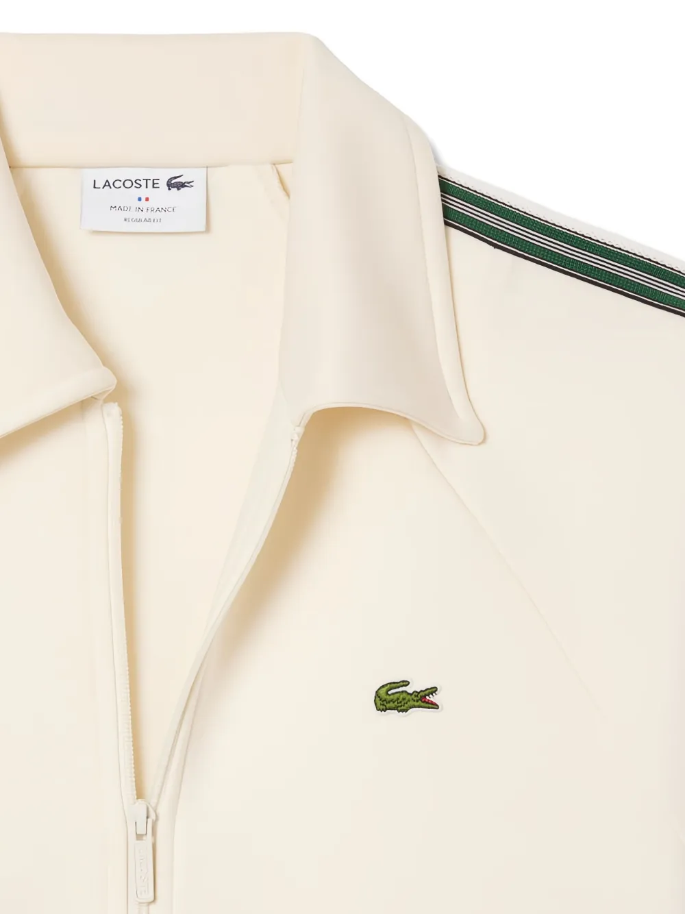 Lacoste Gestreepte sweater met rits Beige