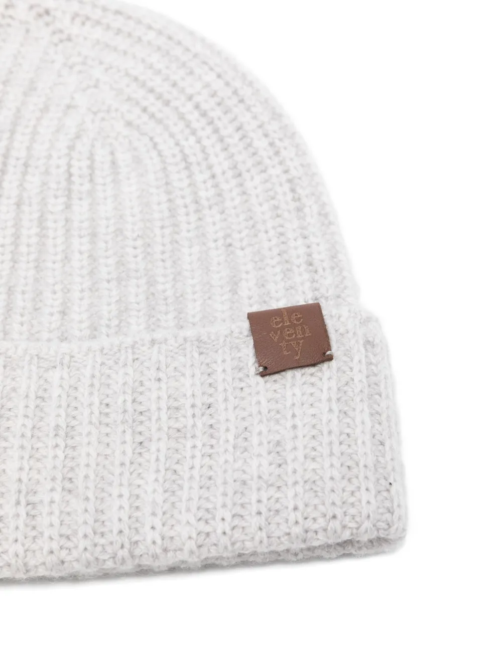 Eleventy Ribbed-knit Beanie In Gray