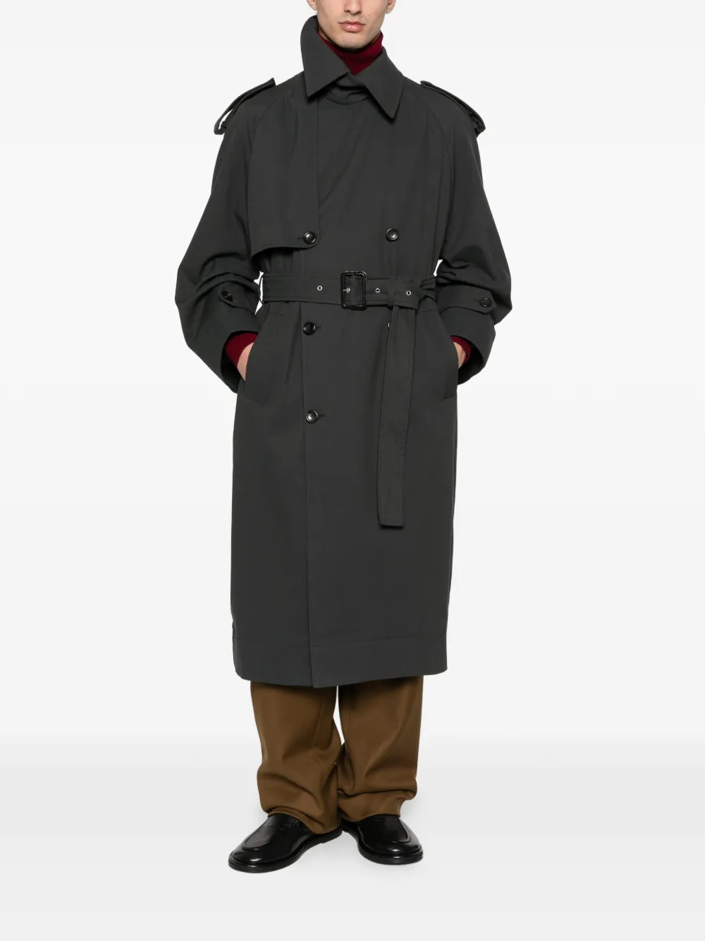 FEDERICO CINA belted double-breasted coat | Double Breasted Coats | Image 2
