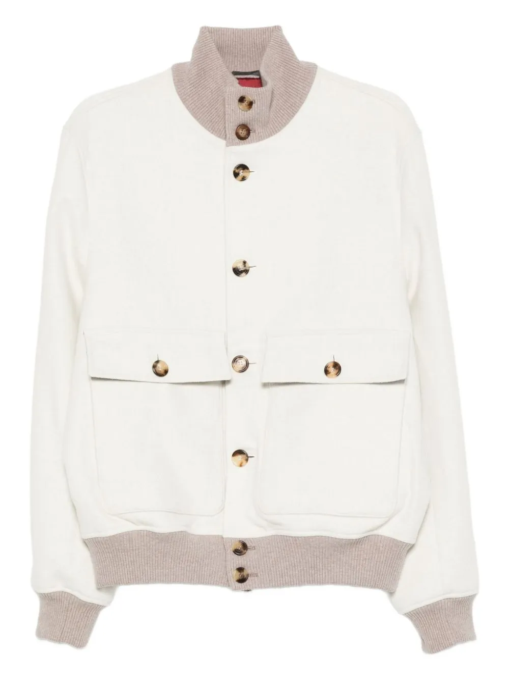 Brunello Cucinelli button-fastening patch-pocket jacket | White | Image 1