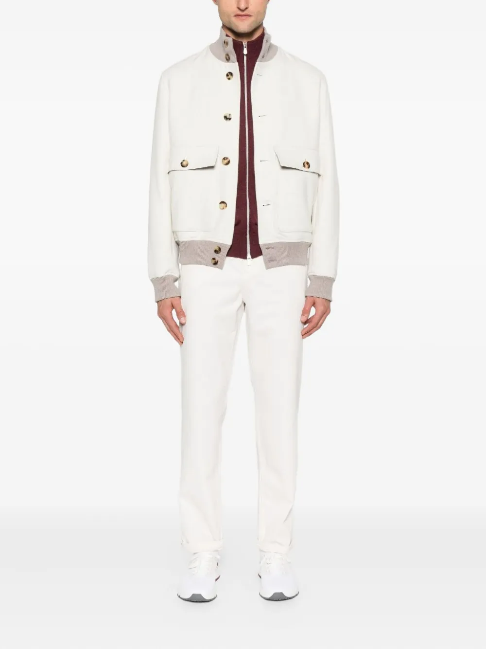 Brunello Cucinelli button-fastening patch-pocket jacket | Lightweight Jackets | Image 2