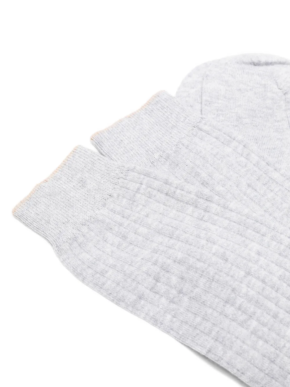 Eleventy Ribbed Socks In Gray