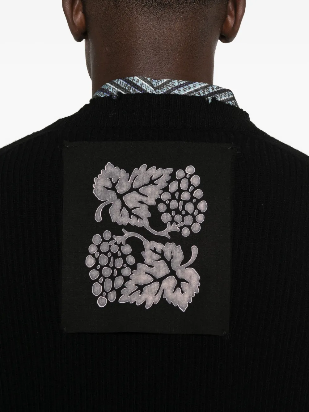 Federico Cina Drop-shoulder Wool Sweater In Black