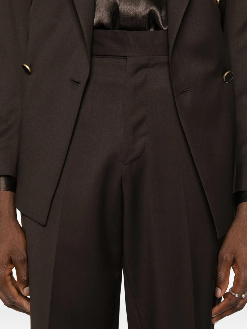 Lardini Pantalon met toelopende pijpen Bruin