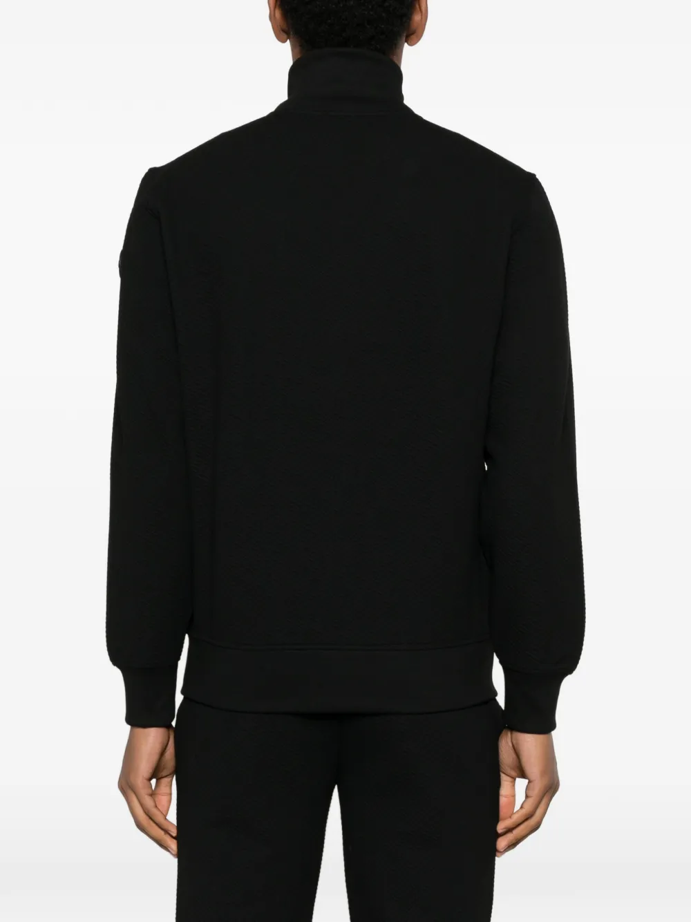 Colmar Sweater met textuur en rits Zwart