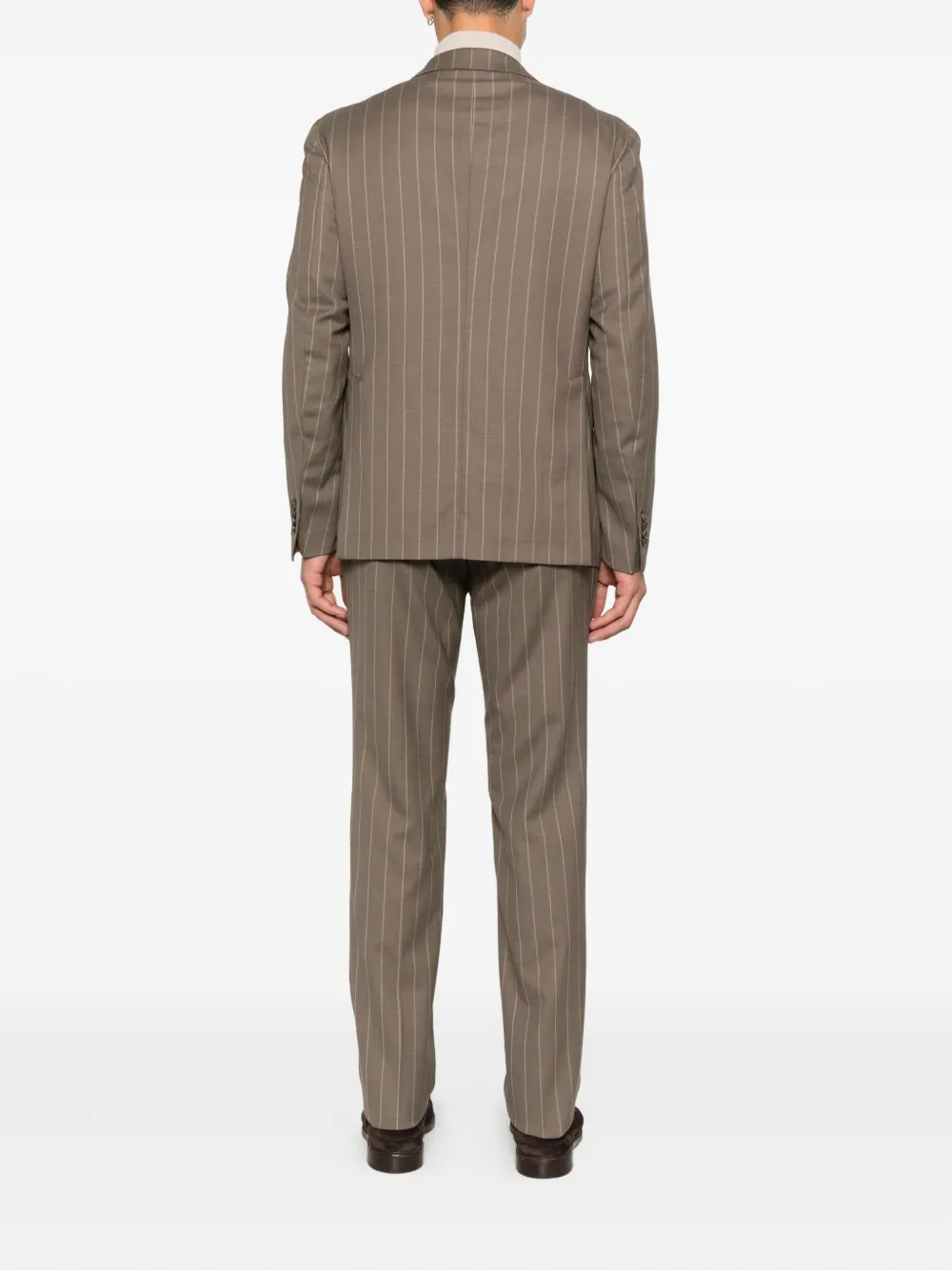 Tagliatore Pak met krijtstreep Beige