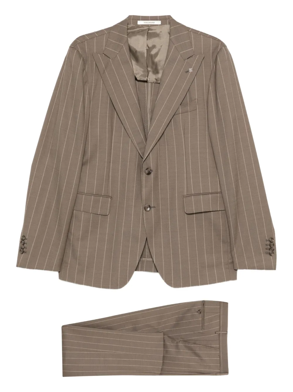 Tagliatore pinstripe-print suit | Neutrals | Image 1