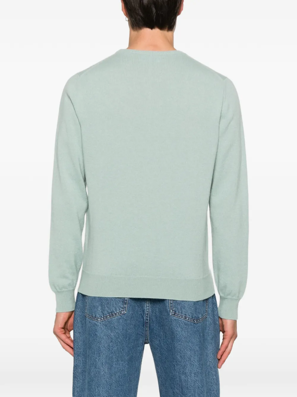 Malo Crewneck Long-sleeve Sweater In Green