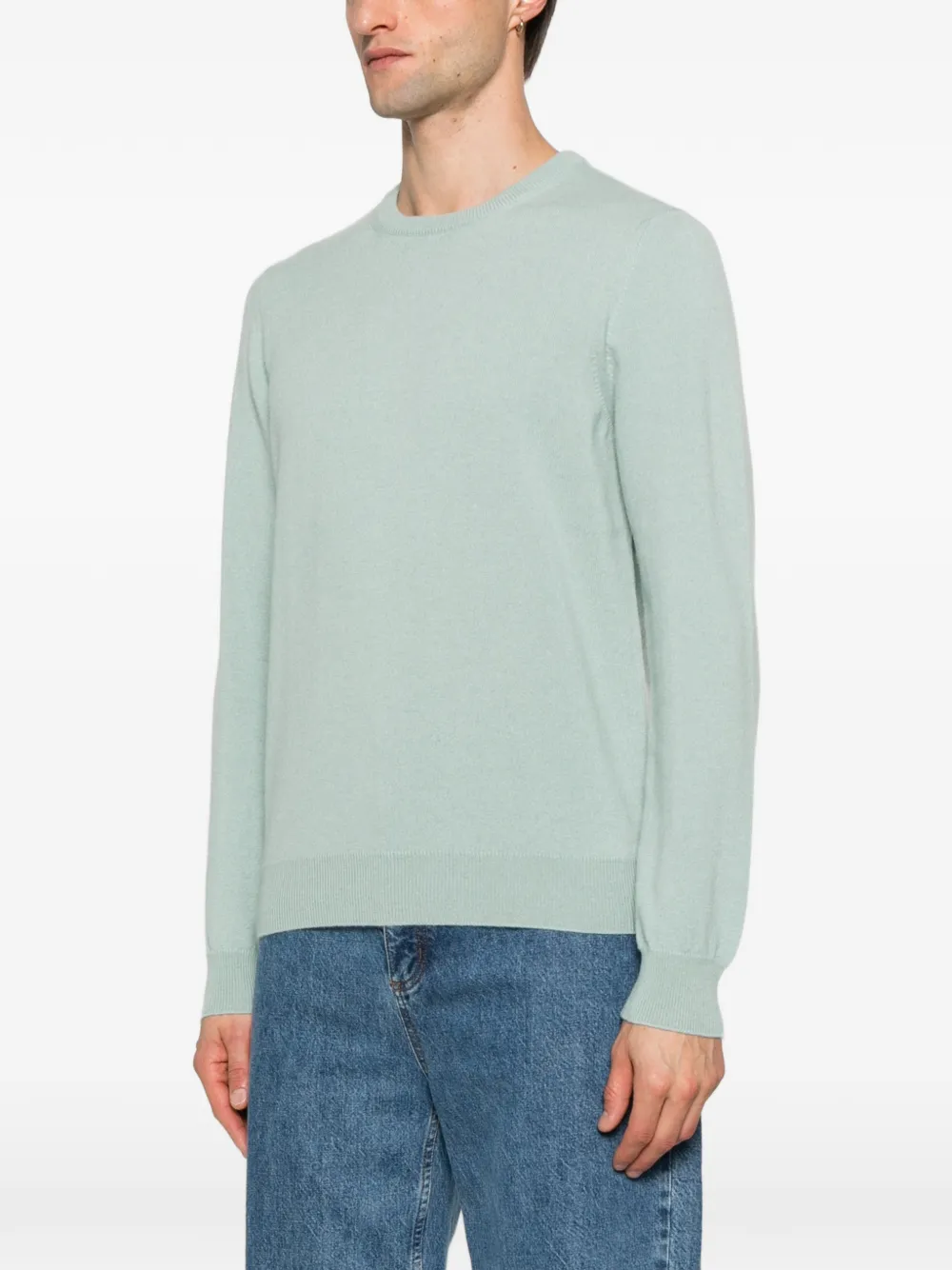 Malo Crewneck Long-sleeve Sweater In Green
