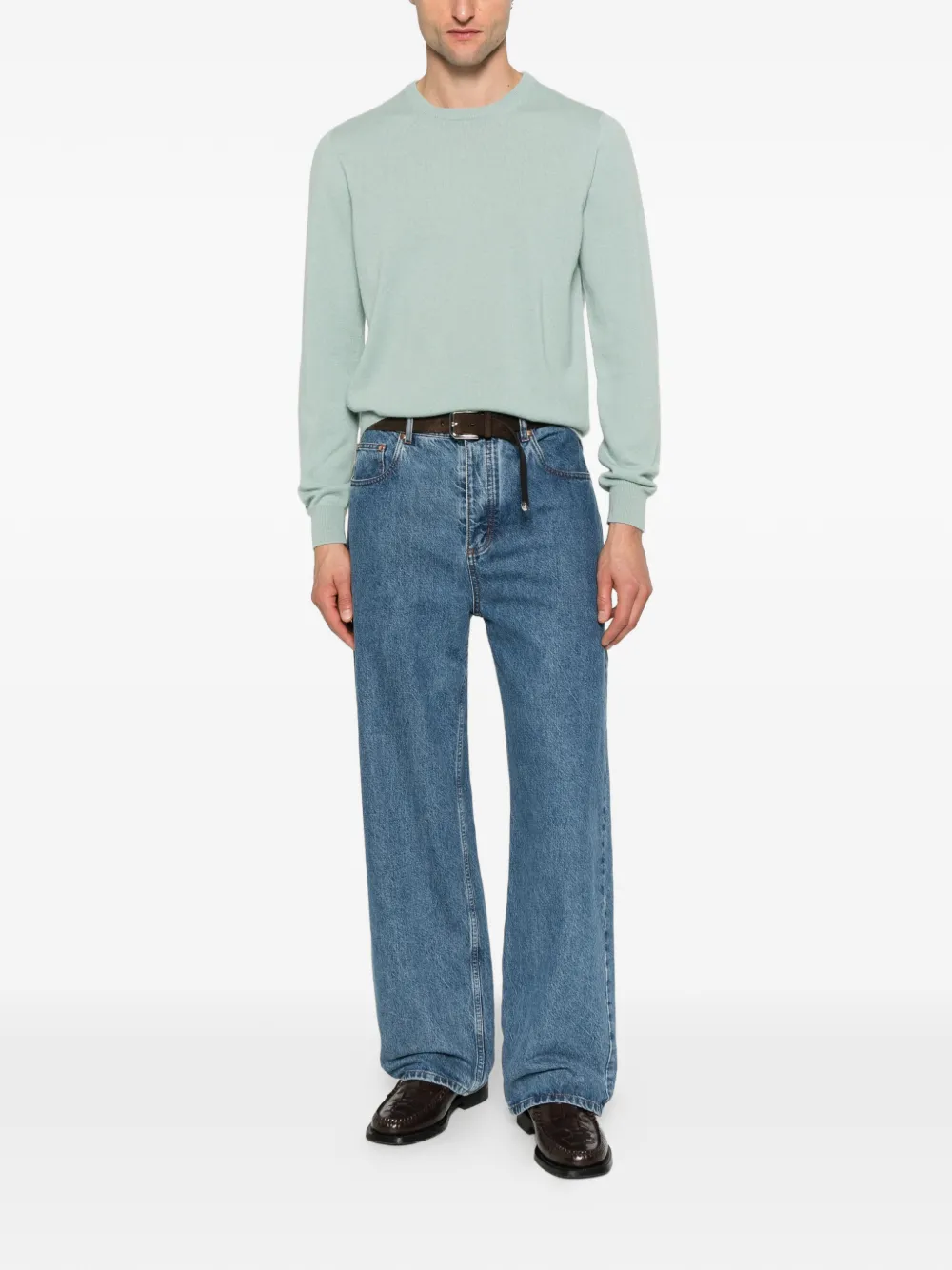 Malo crewneck long-sleeve sweater - Groen