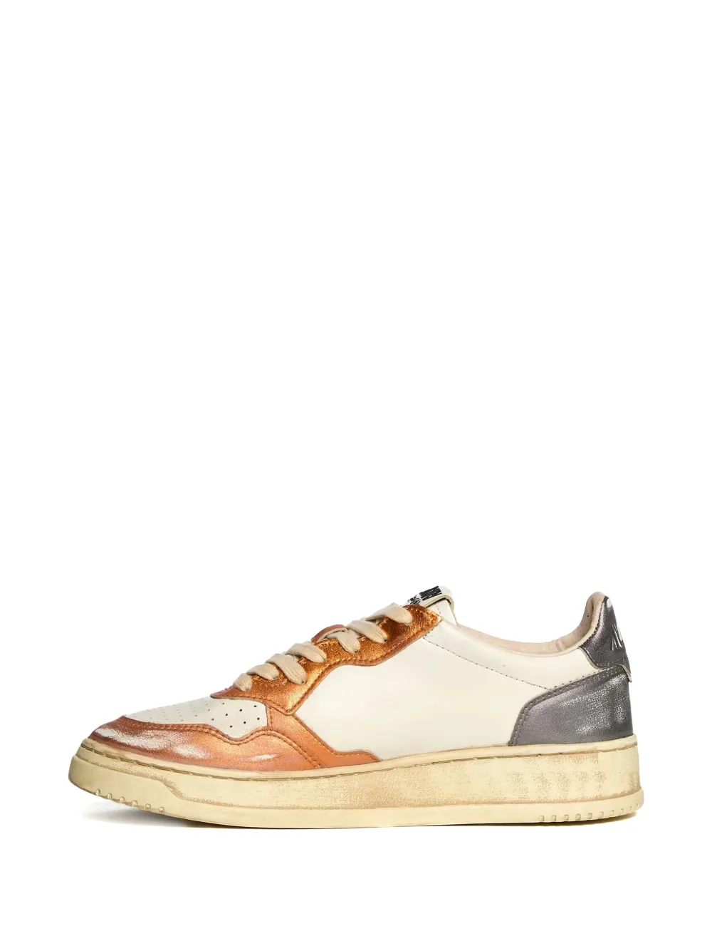 Autry Medalist leather panel sneakers Wit