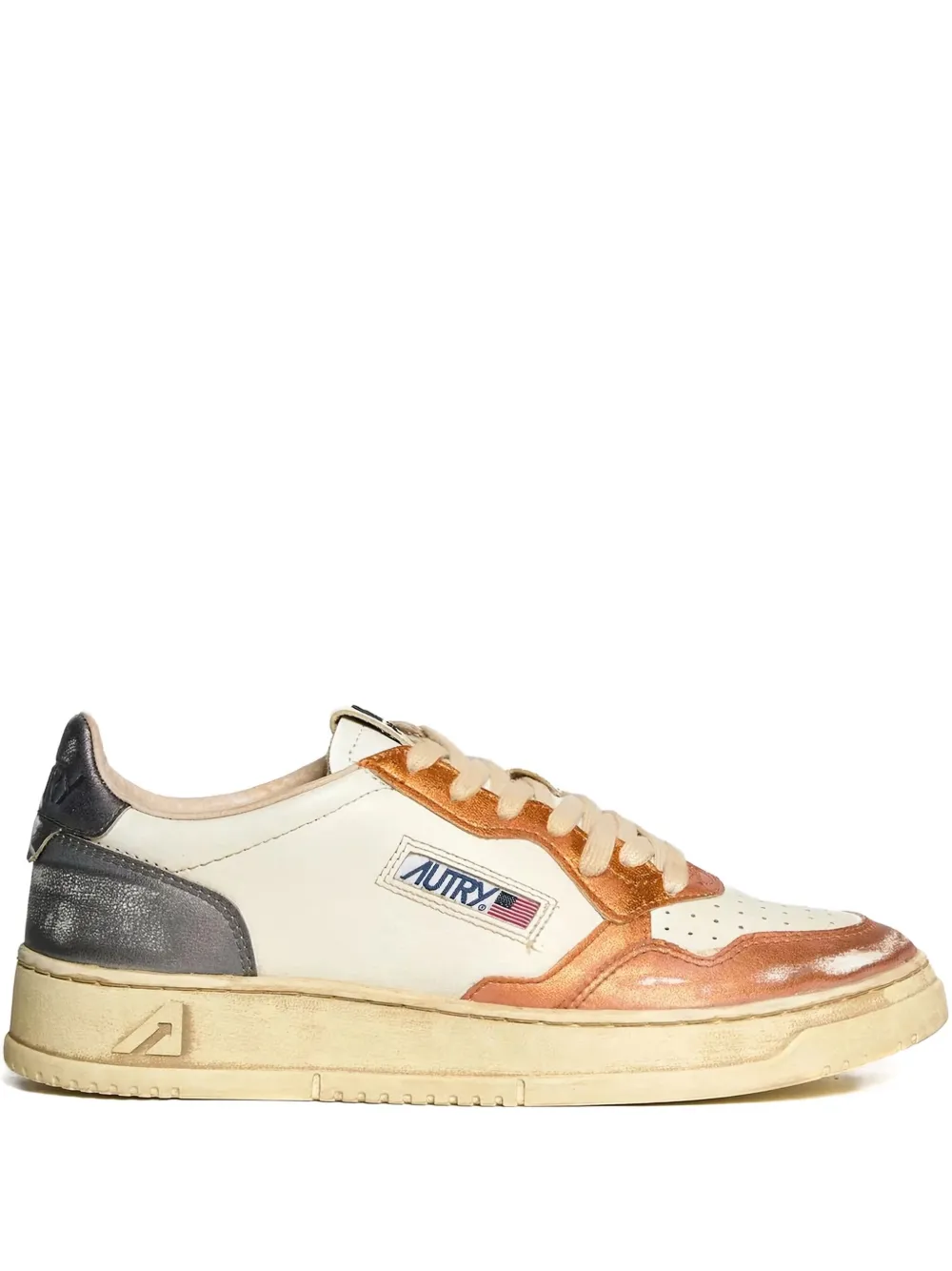 Autry Medalist leather panel sneakers White