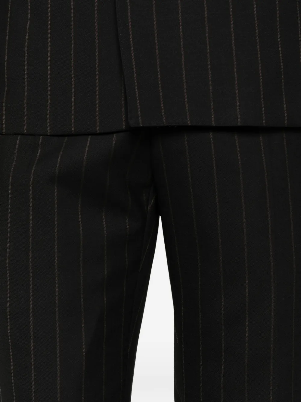 Tagliatore Pinstripe Suit In Black